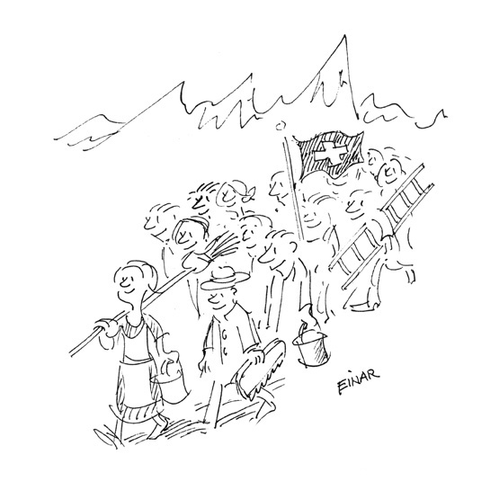 Cartoon Caux 1946