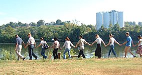 Action (USA) walks the Slave Trail in Richmond, Virginia