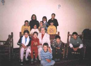 Shabibi and Parissa Shah with Afghan orphan children.