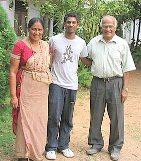 Dr. and Mrs. Fernando with Mark Perera (middle)