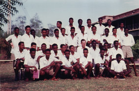 Peter Everington with his pupils at Khartoum Boys Secondary School, 1961