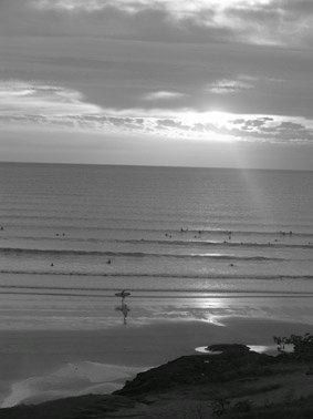 Sunset scene by the sea