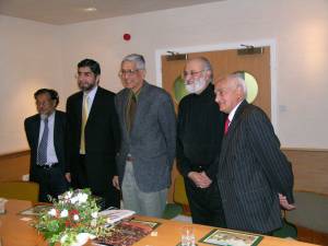 Rajmohan Gandhi with Muslim Council of Britain delegation