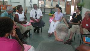 Small group discussion during Fiji conference, November 2006