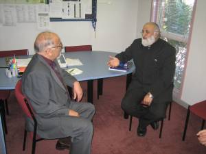 Imam Sajid (rt) with Salah Salman, Director of the Australian International Academy
