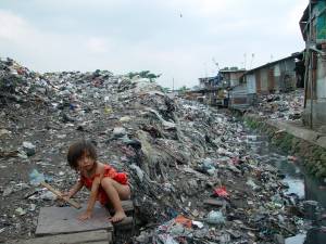Slum life, Jakarta, Indonesia.
