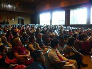 The enraptured audience in the auditorium of Asia Plateau