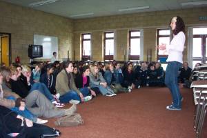 Tanja Sokolova from Novosibirsk, Siberia. With Birmingham students.