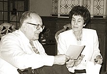 Cornelio Sommaruga and Catherine Guisan, Caux 2005