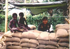 A South Pacific Peace Keeping Force road block in