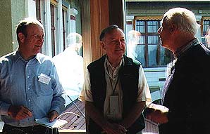 Conference organizers Chris Evans (left) and Kees Scheijgrond (right) with William Butler, USA
