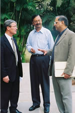 Lord (Bill) Jordan, Dr Amit Mukherjee, Suresh Vazirani