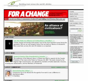 FAC Online homepage at launch