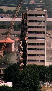 The old tower blocks come down
