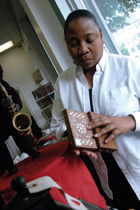 Boaz & Ruth (community project) graduate Cosby at a second showroom in downtown Richmond which she manages