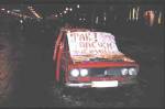 Orange Revolution Ukraine - car with sign