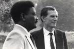 Peter Everington(r) with Dr. Mahmoud Abdulla, Dean of Students at Gezira University in 1983