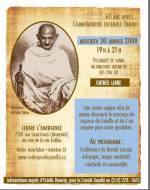 Poster of the Peace evening on Gandhi in Canada