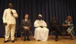 Pastor James Wuye answering a question at the launch of 'The Imam and the Pastor'