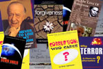 Collage of books and videos