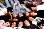 Circle of young people