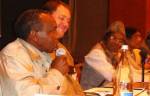 Georges, Troy and Shailendra speaking during the farmerrs' dialogue in france in november 2007