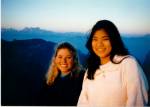 1996 Caux Scholars Andrea Doty and Regine Spector, from the US, in Switzerland.
							