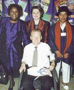 Some of the Worldaware Award winners. L to r: Emelda Nyamupingidza, Nyaya Industries, Zimbabwe; Dr Anca Colibaba, Direct