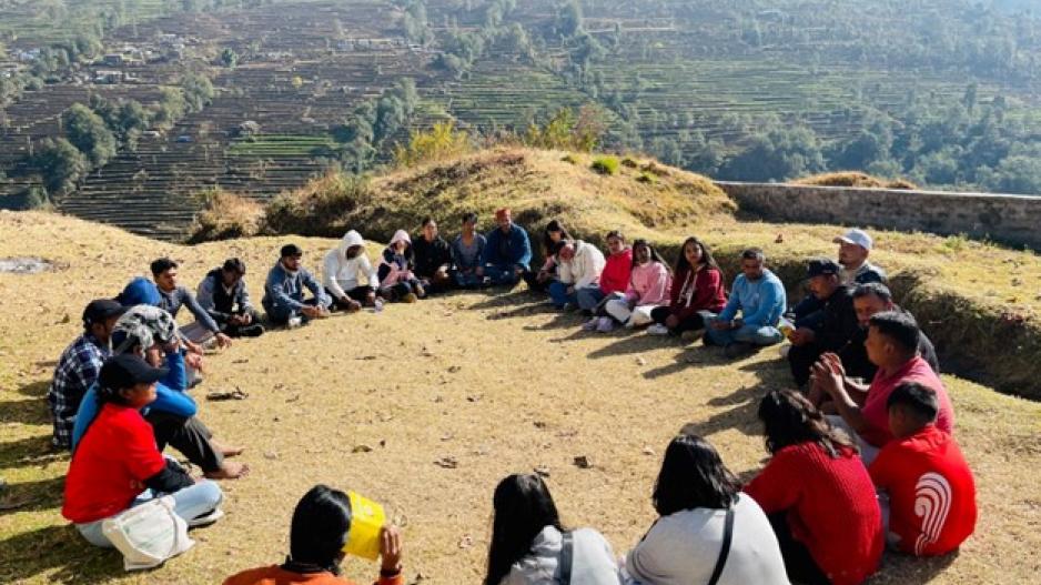 The IofC movement is widespread across the globe, making virtual events a crucial way to share updates from national teams. Pictured here is the IofC Nepal team hosting a retreat for its Trustbuilding Program.